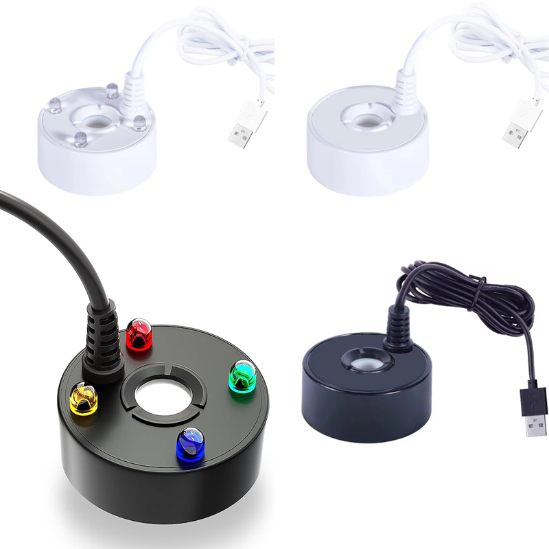Terrarium Fogger Ultrasonic - USB 4LED 초음파 미스트 메이커, 실내