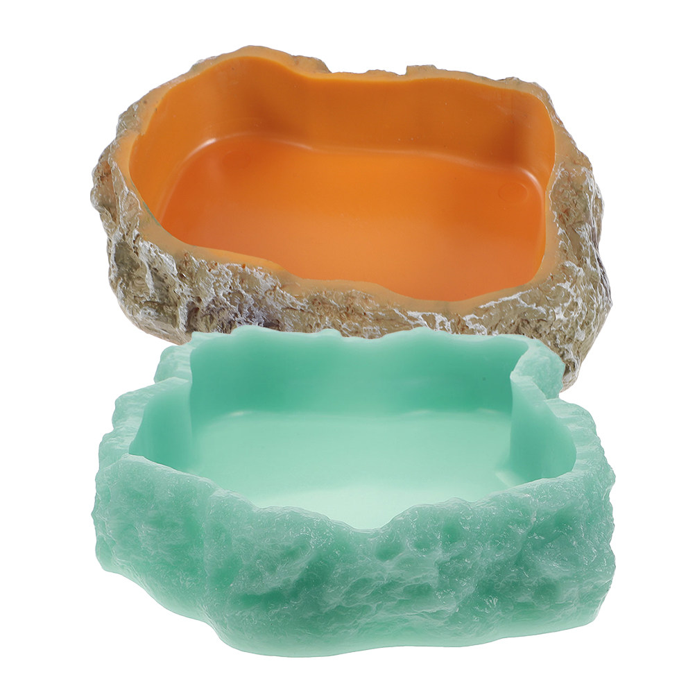 Water Dish Reptile - 야광 파충류 먹이 물그릇 2개 세트,