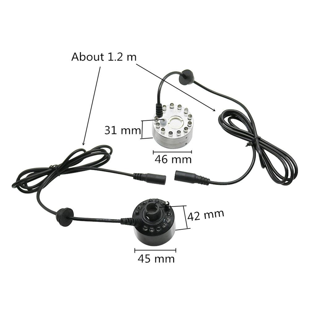 12 LED 아토마이저 AC100-240V 다채로운 빛 - Terrarium Fogger Ultrasonic 리뷰 및 가격