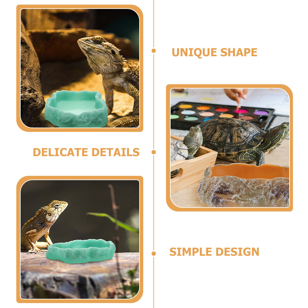 야광 파충류 먹이 물그릇 2개 세트, 레진 재질의 크롤 - Water Dish Reptile 리뷰 및 가격