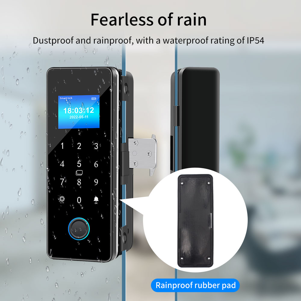 방수 Tuya APP 제어 슬라이딩 유리 도어 잠금 지 - Glass Door Hinge 리뷰 및 가격